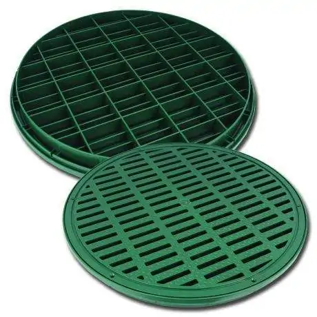 USA Made 6 inch Outdoor Atrium Flat Drain Grate Cover, Green, Black, Tan Black