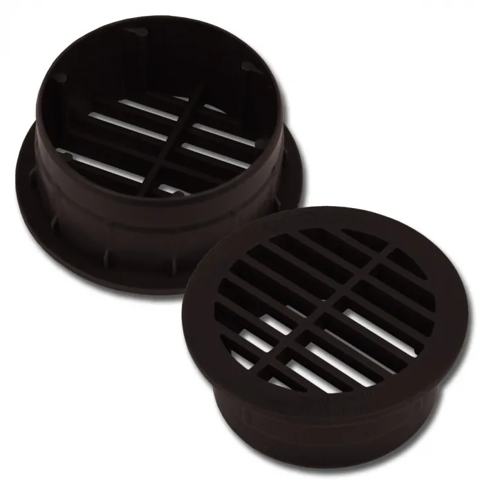 DG3RFB - 3 inch Plastic Round Flat Drainage Grate - Black