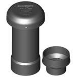 6" Poly-Air Activated Carbon Vent Filter w/ reducer for 4" Pipe