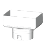 4"x6"x4" Downspout Adapter (4"x6" downspout to 4" pipe)