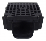 Tee Trench Drain & Grate - Black