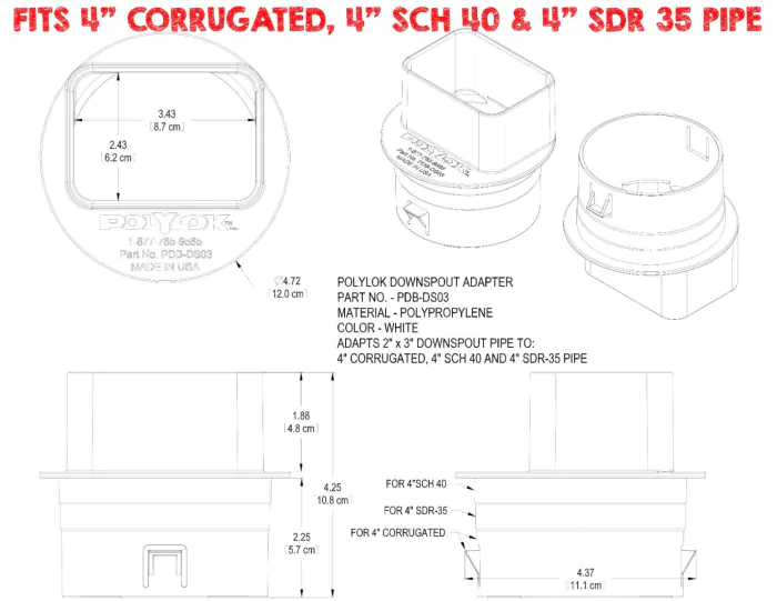 Adaptateurs de piscine A et B pour kit de raccordement Intex 32-38 mm