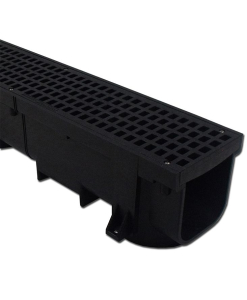Polylok PL-90860 Heavy Duty 4' Trench Drain (Black Channel & Grate)