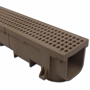 Polylok PL-90860-TN Heavy Duty 4' Trench Drain (Tan Channel & Grate)