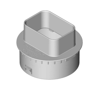 3"x4"x6" Downspout Adapter (3"x4" down spout to 6" pipe)
