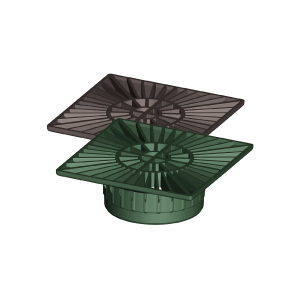 6" Square Pipe Grate (Black)