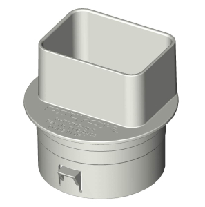 2"x3"x4" Offset Downspout Adapter (2"x3" downspout to 4" pipe)