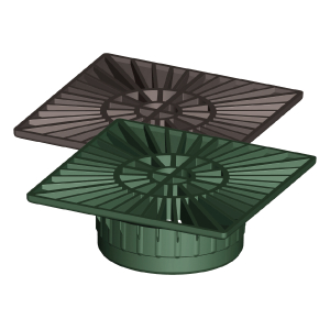 9" Square Pipe Grate (Black)