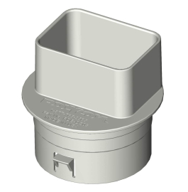 2"x3"x4" Offset Downspout Adapter (2"x3" downspout to 4" pipe)