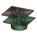 9" Square Pipe Grate (Green)