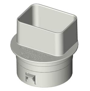 4" Offset Down Spout Adapter (for 2"x3" down spouts)